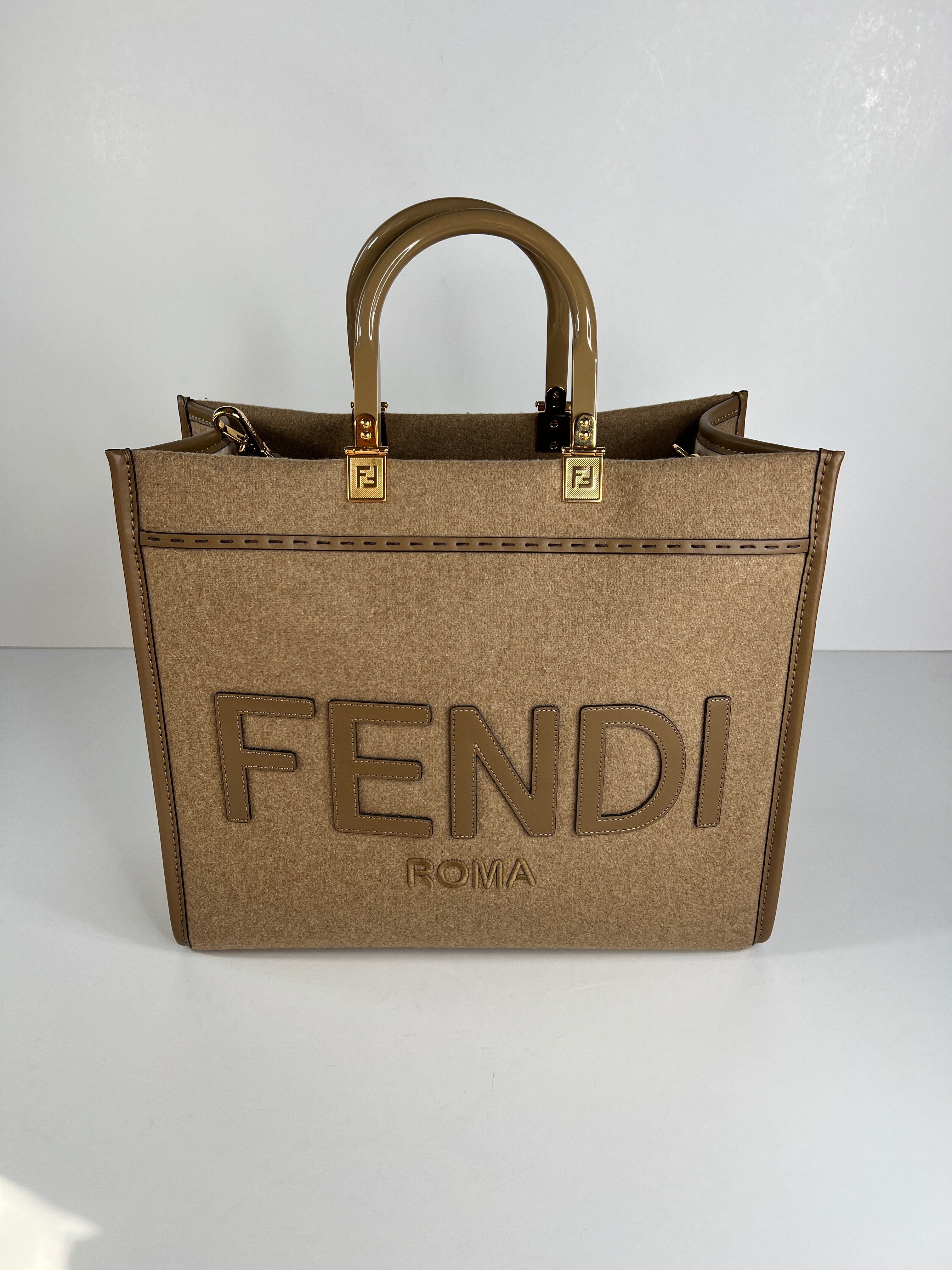Fendi Sunshine Medium - Beige canvas bag