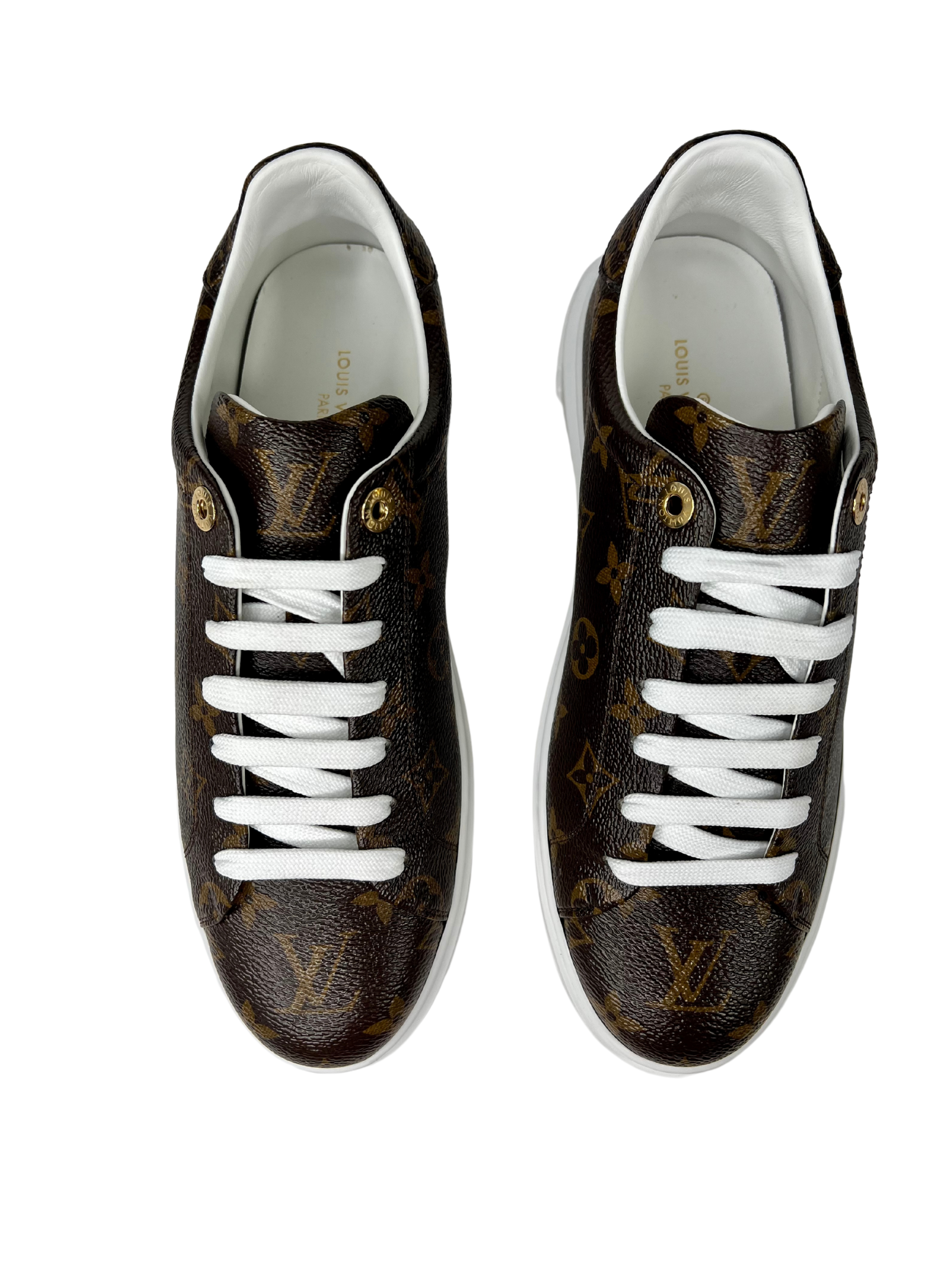 Louis Vuitton Brown Monogram Canvas and Leather Frontrow Low Top