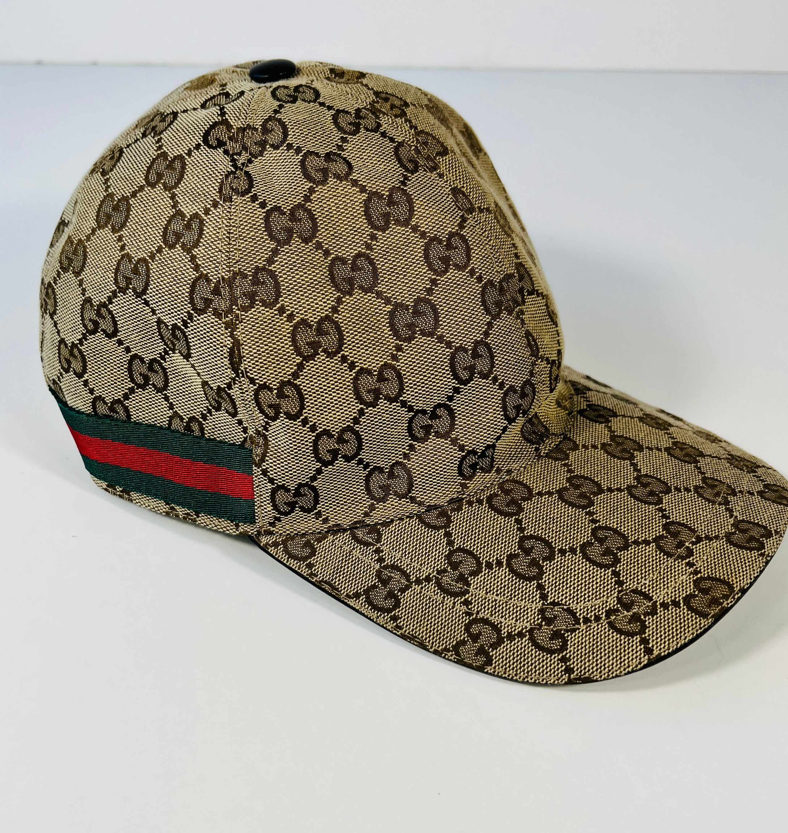 Gucci Web Baseball Cap GG Canvas - Brown