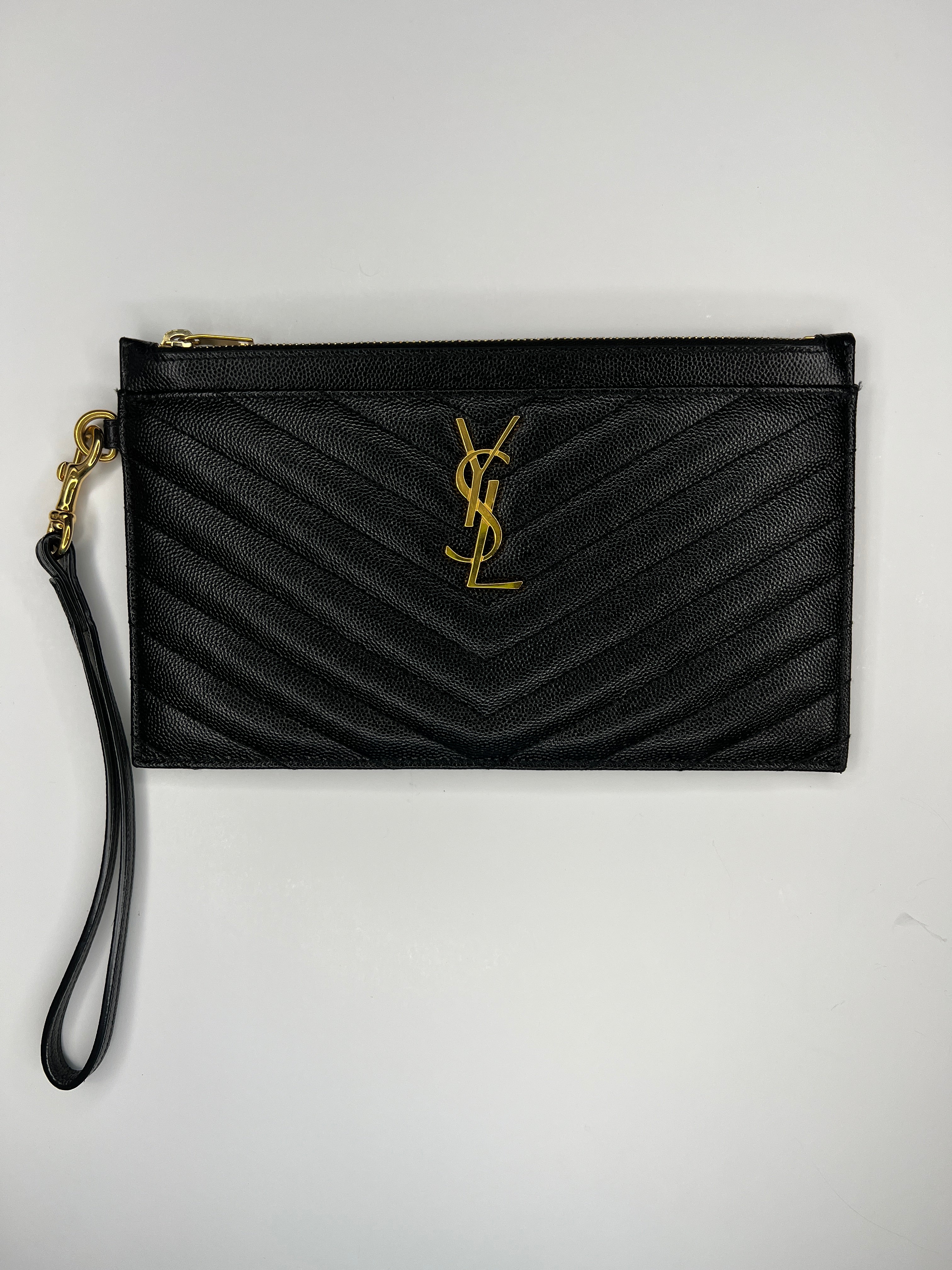 Saint Laurent Cassandre Matelasse Large Zipped Pouch