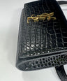 Saint Laurent Kate Belt Bag In Crocodile Embossed Leather