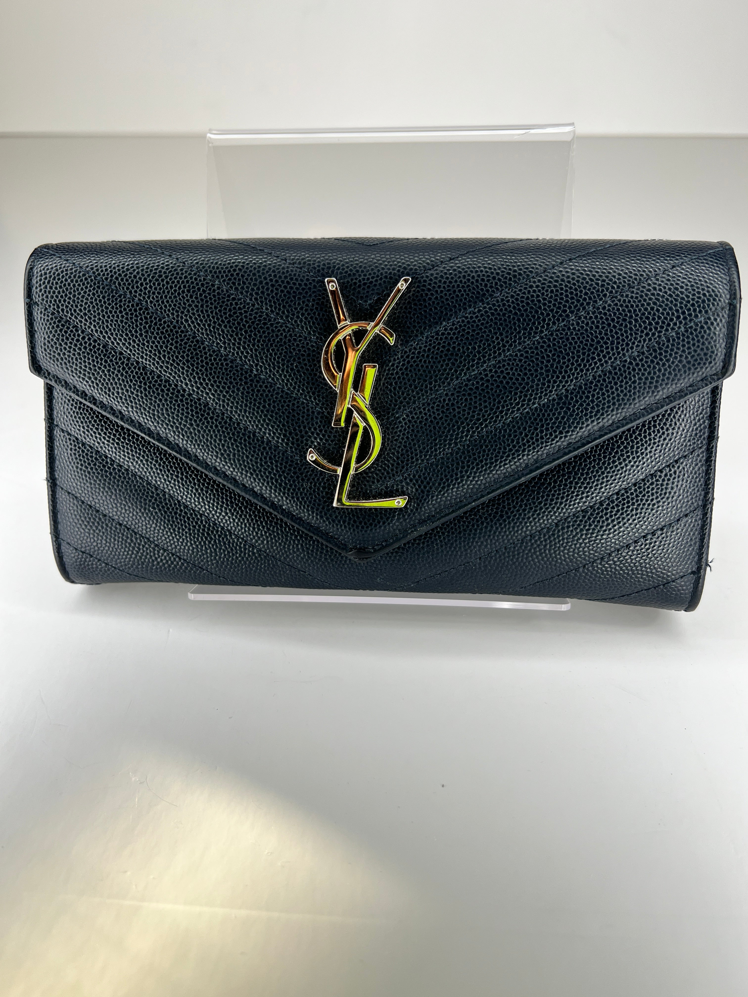 Ysl large monogram wallet hot sale