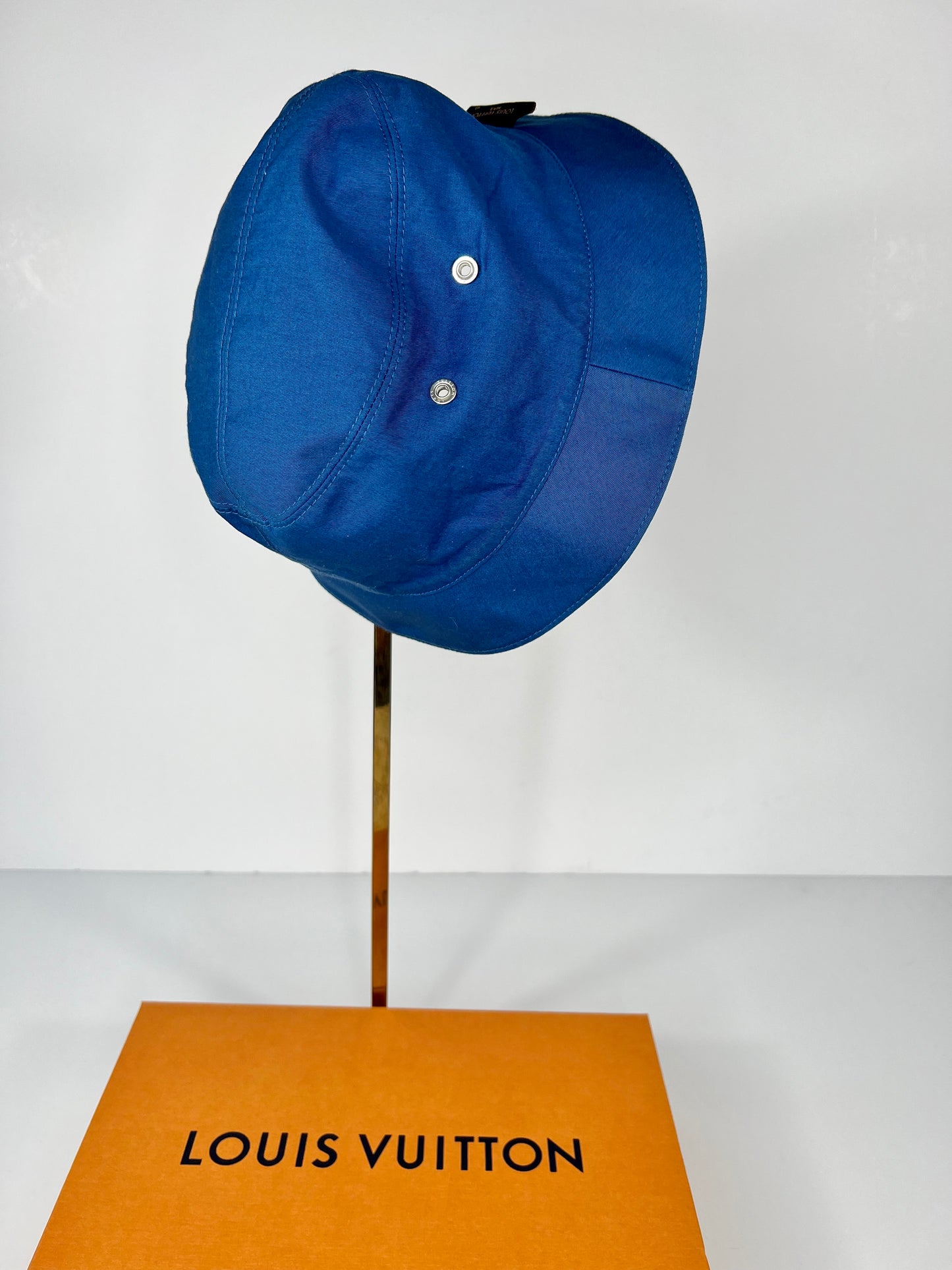 Louis Vuitton Monogram Record Bucket Hat, Navy, One Size