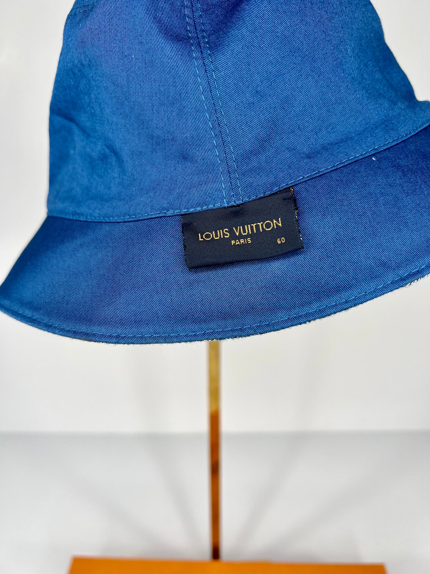 Louis Vuitton® Monogram Essential Bucket Hat Blue. Size 62