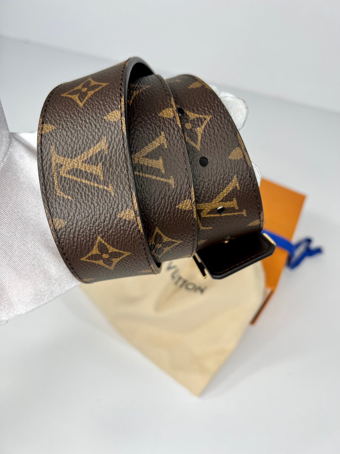 Pre-owned Louis Vuitton LV Initiales 40MM Monogram Canvas Belt