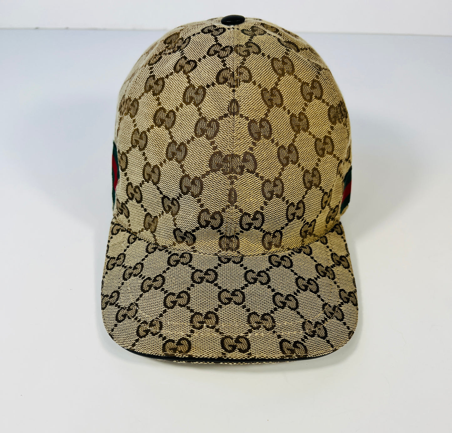 Gucci Original GG Canvas Baseball Hat with Web Beige/Brown in